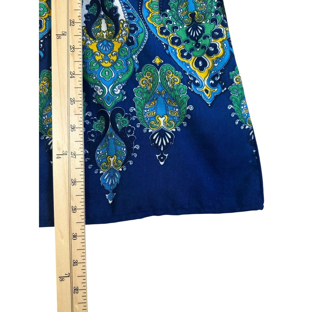 Bohemian Indie Paisley Print Embroidered Bedazzled Women's Blouse‎ Top Floral XL - Picture 7 of 8